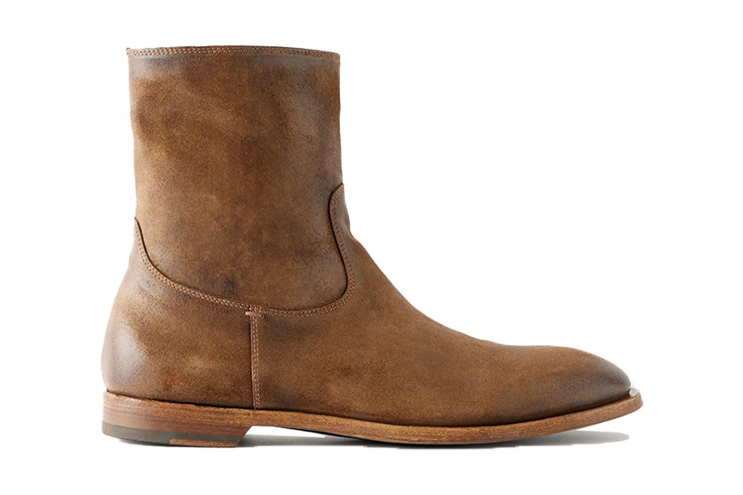 Officine Creative Waxed-Suede Biker Boots