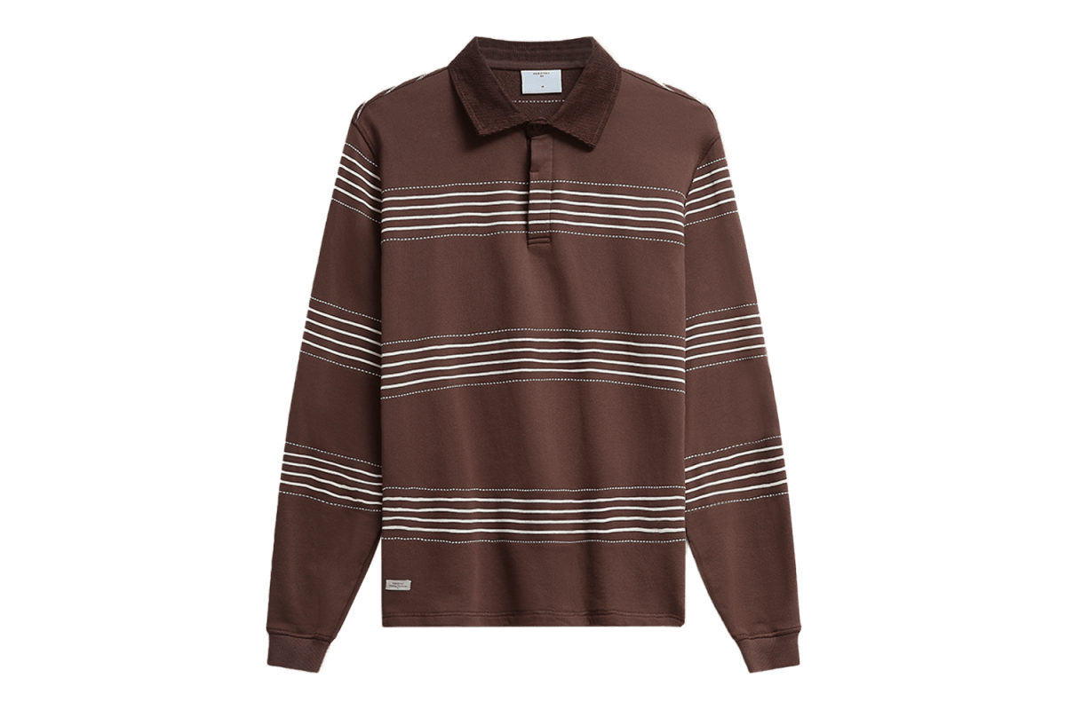 Percival Editor Striped Rugby Polo Shirt