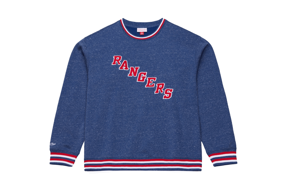 Mitchell & Ness New York Rangers Navy Winning Streak Fleece Sweatshirt