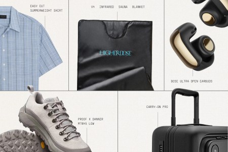 a collage of on-sale items in boxs against a white background