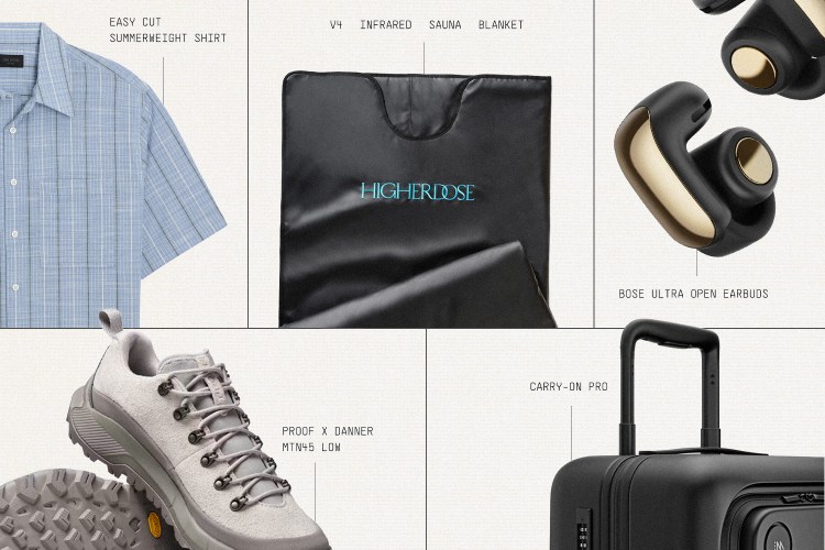 a collage of on-sale items in boxs against a white background