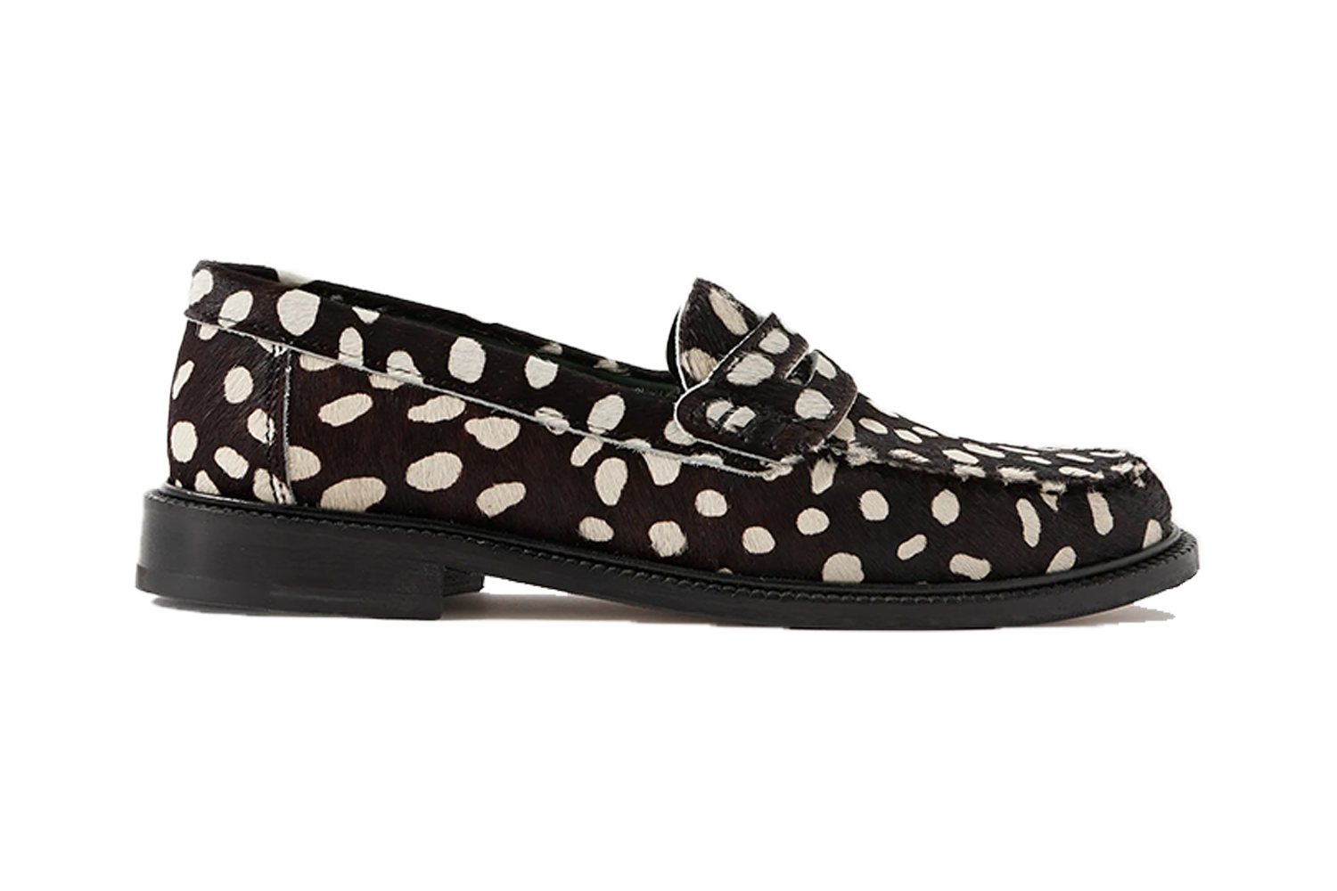 Vinny’s Yardee Printed Calf Hair Penny Loafers
