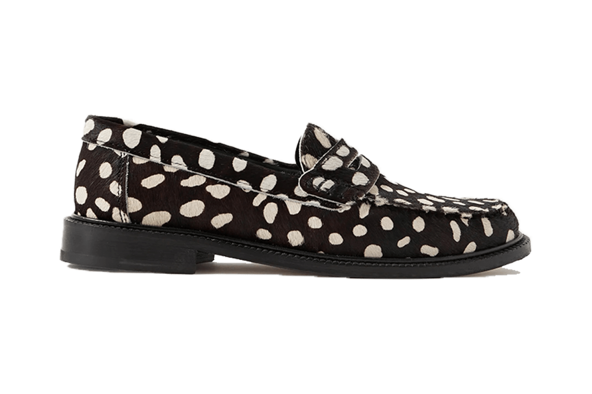 Vinny’s Yardee Printed Calf Hair Penny Loafers