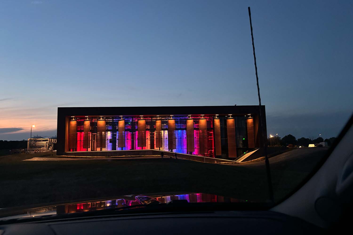 The Horse Soldier distillery at night