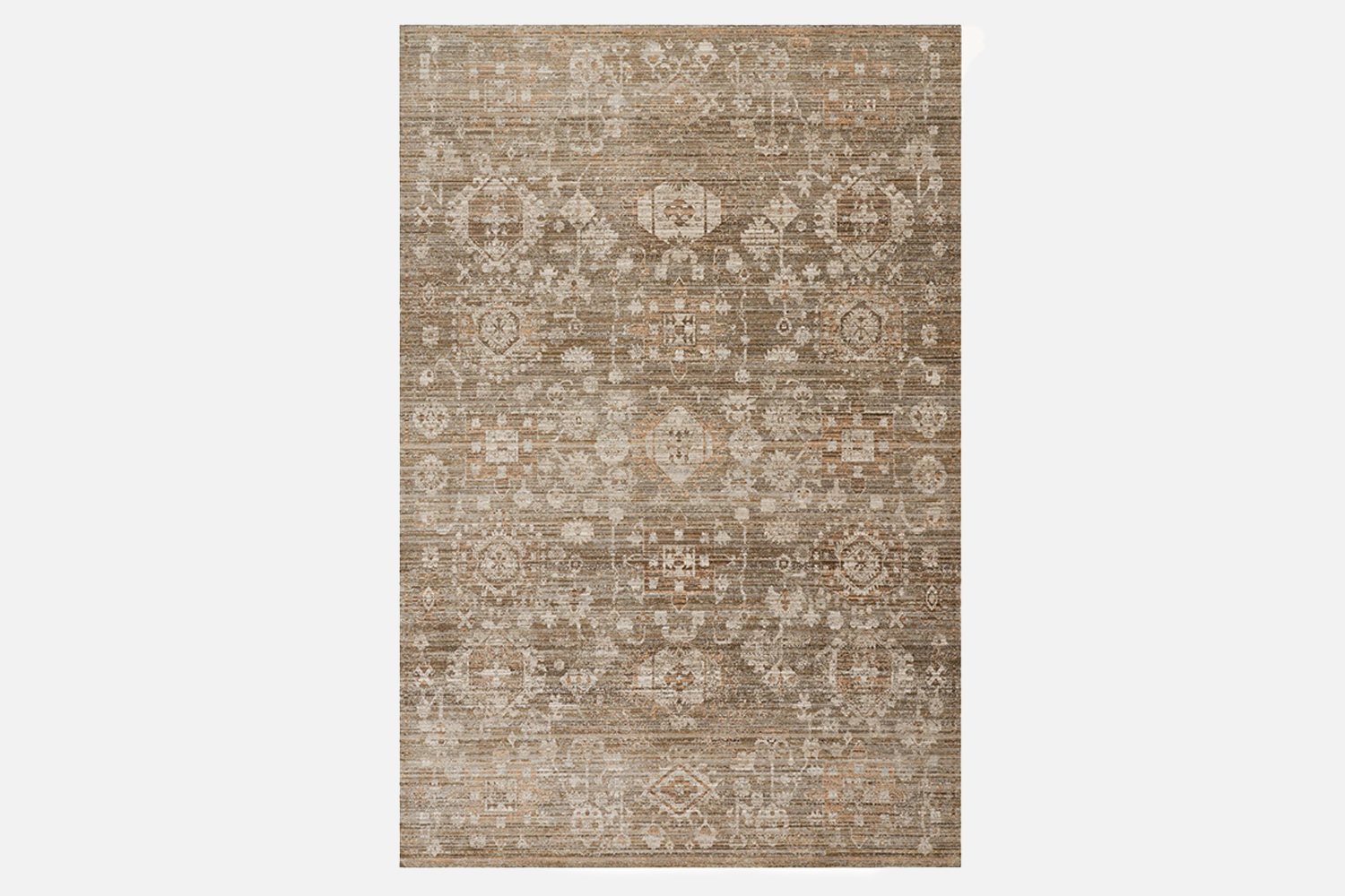Zanira Traditional Woven Floral Indoor/Outdoor Washable Rug