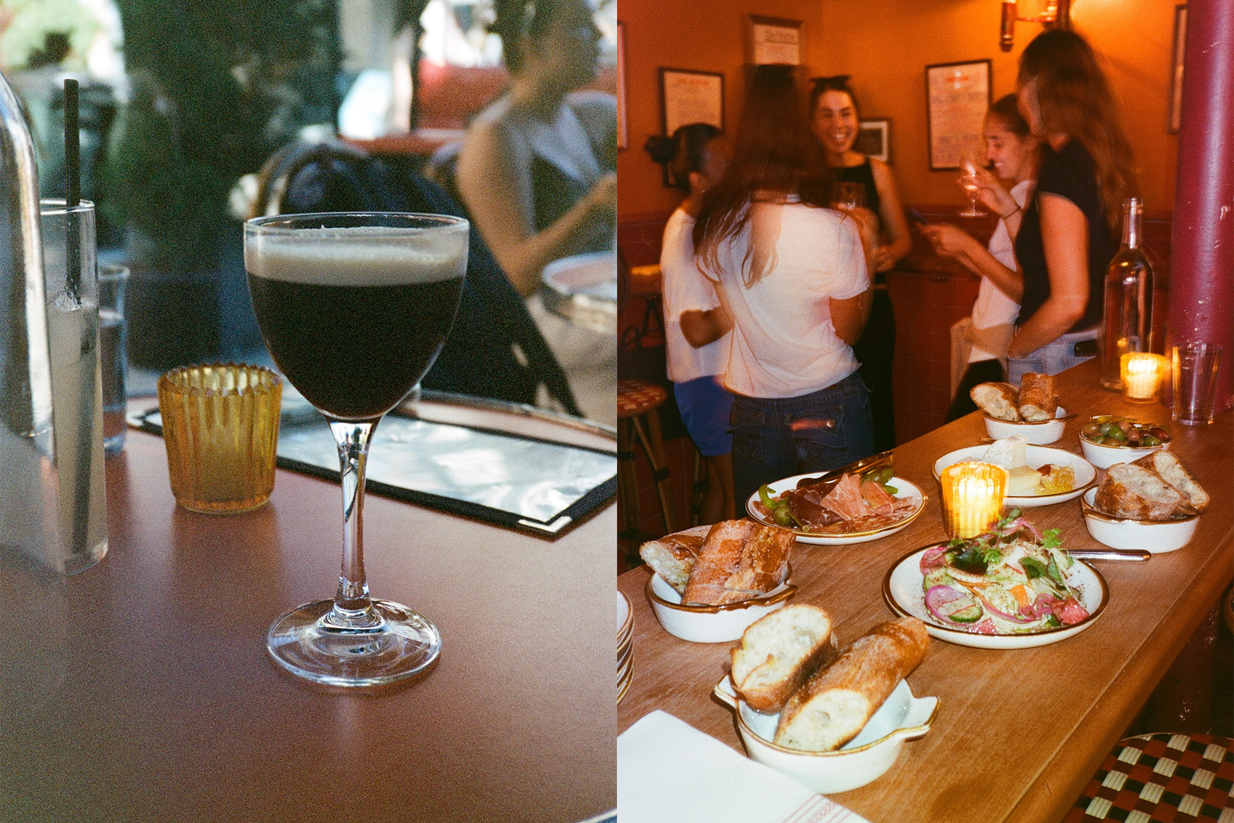 A Holiday Vodka Espresso Martini; the scene at Elvis