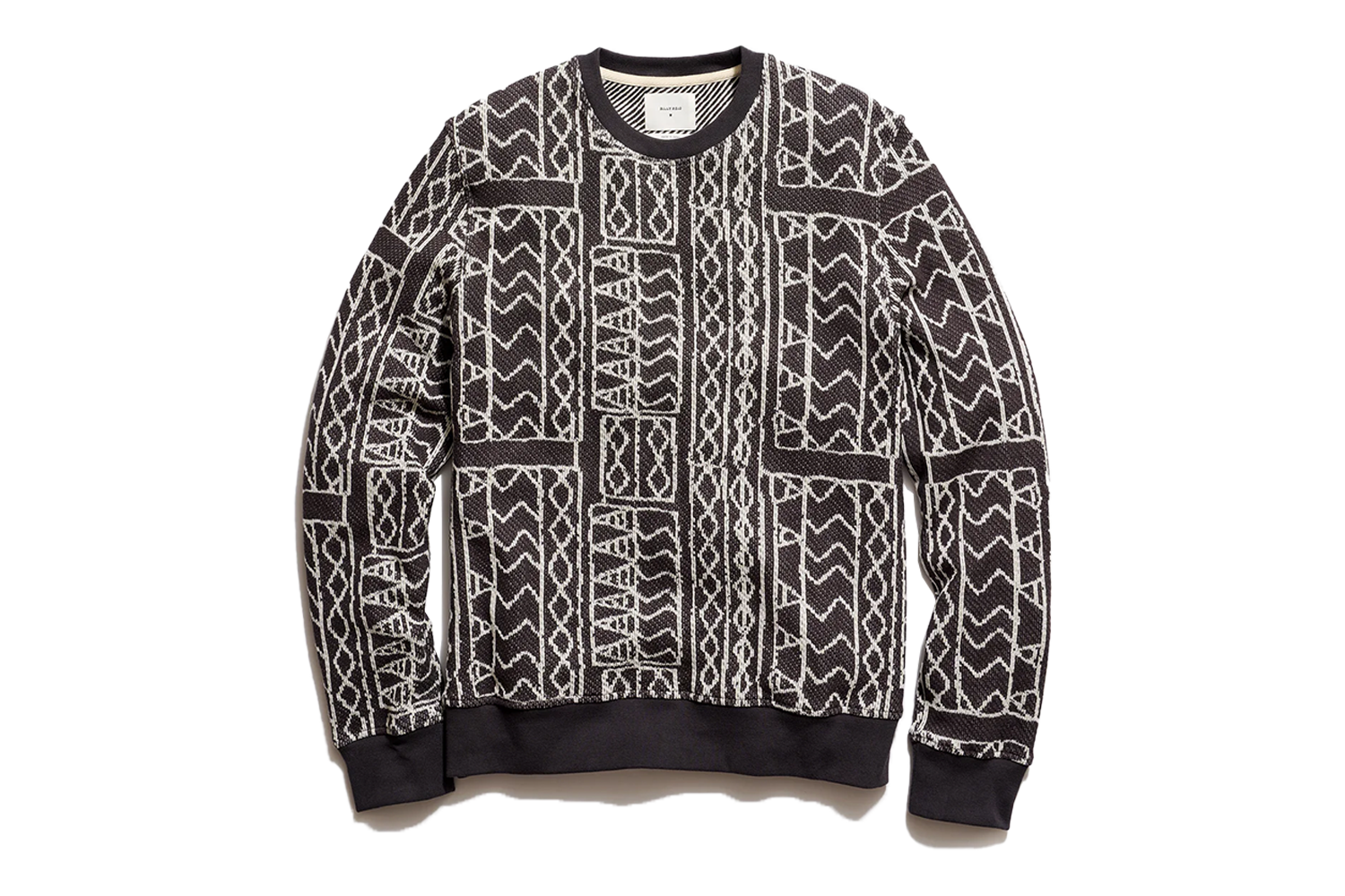Billy Reid Numajiri Geo Stitch Jacquard Sweatshirt