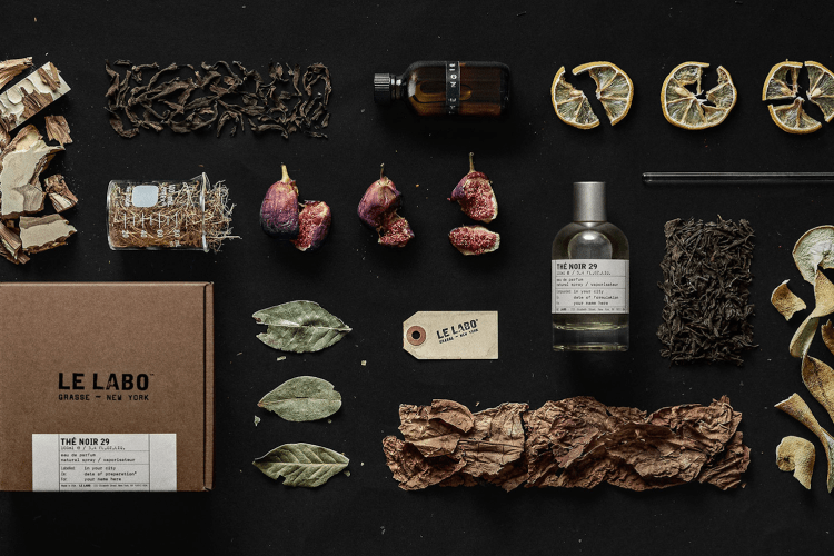 A layout of fragrance ingredients in a Le Labo scent