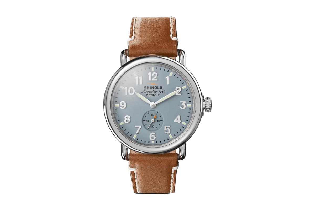 Shinola Runwell Watch in Gray-Blue