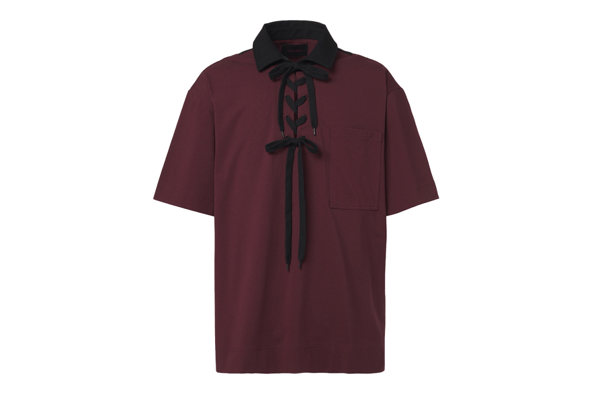 Simone Rocha Lace-Up Cotton Polo