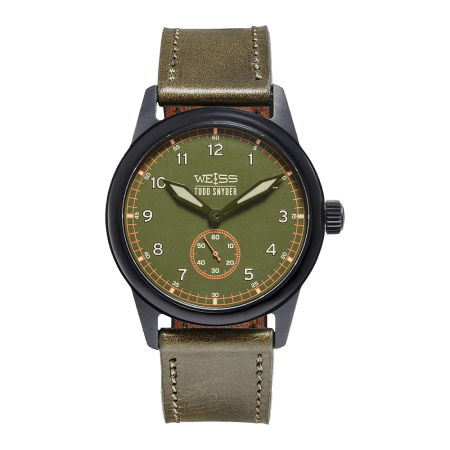 Todd Snyder x Weiss Watch Company 38MM Standard Issue Watch in Forest Ranger