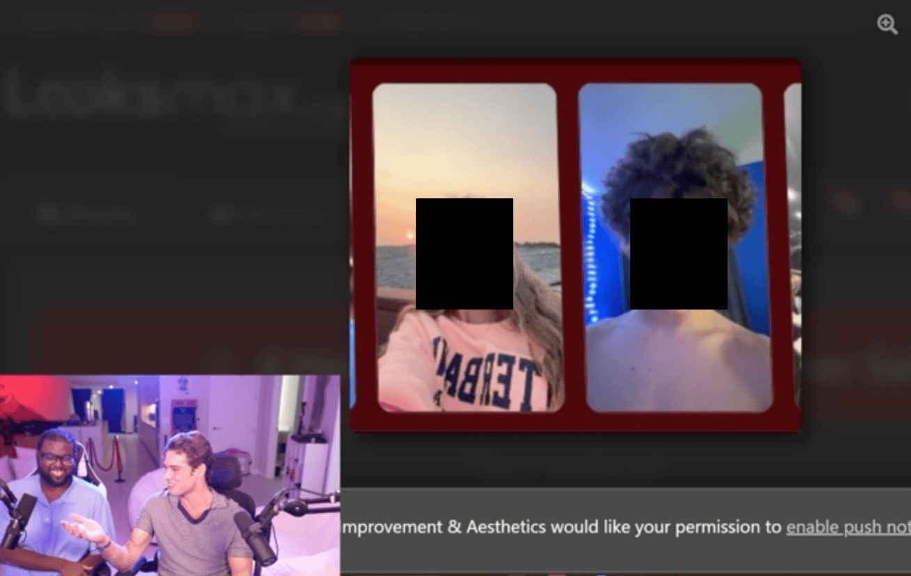 Peters and Small laugh at a "hypergamy or a looksmatch" request on stream