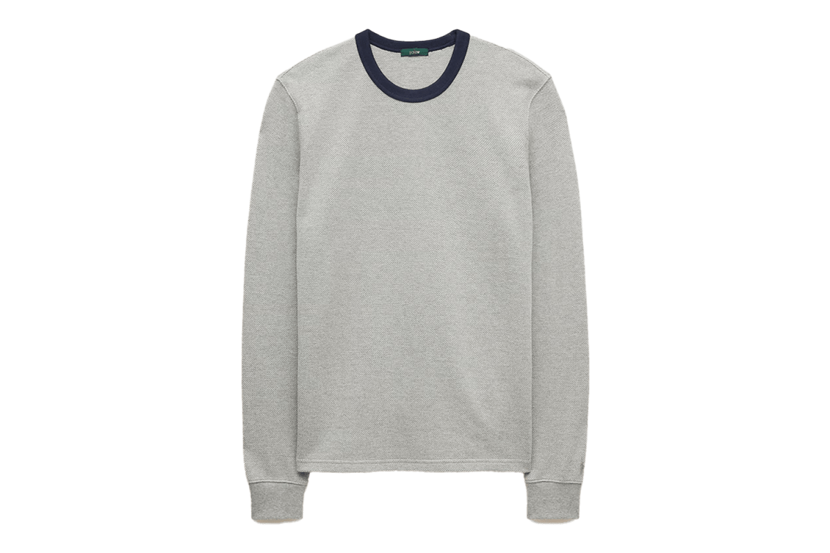 J.Crew Long-Sleeve Macropiqué Ringer T-Shirt