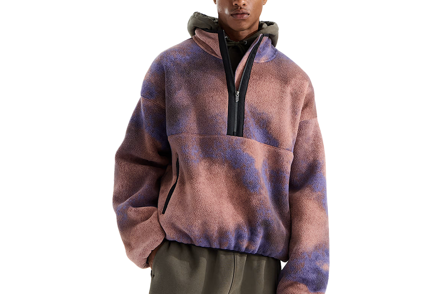 The North Face Red Box Printed Half-Zip Fleece