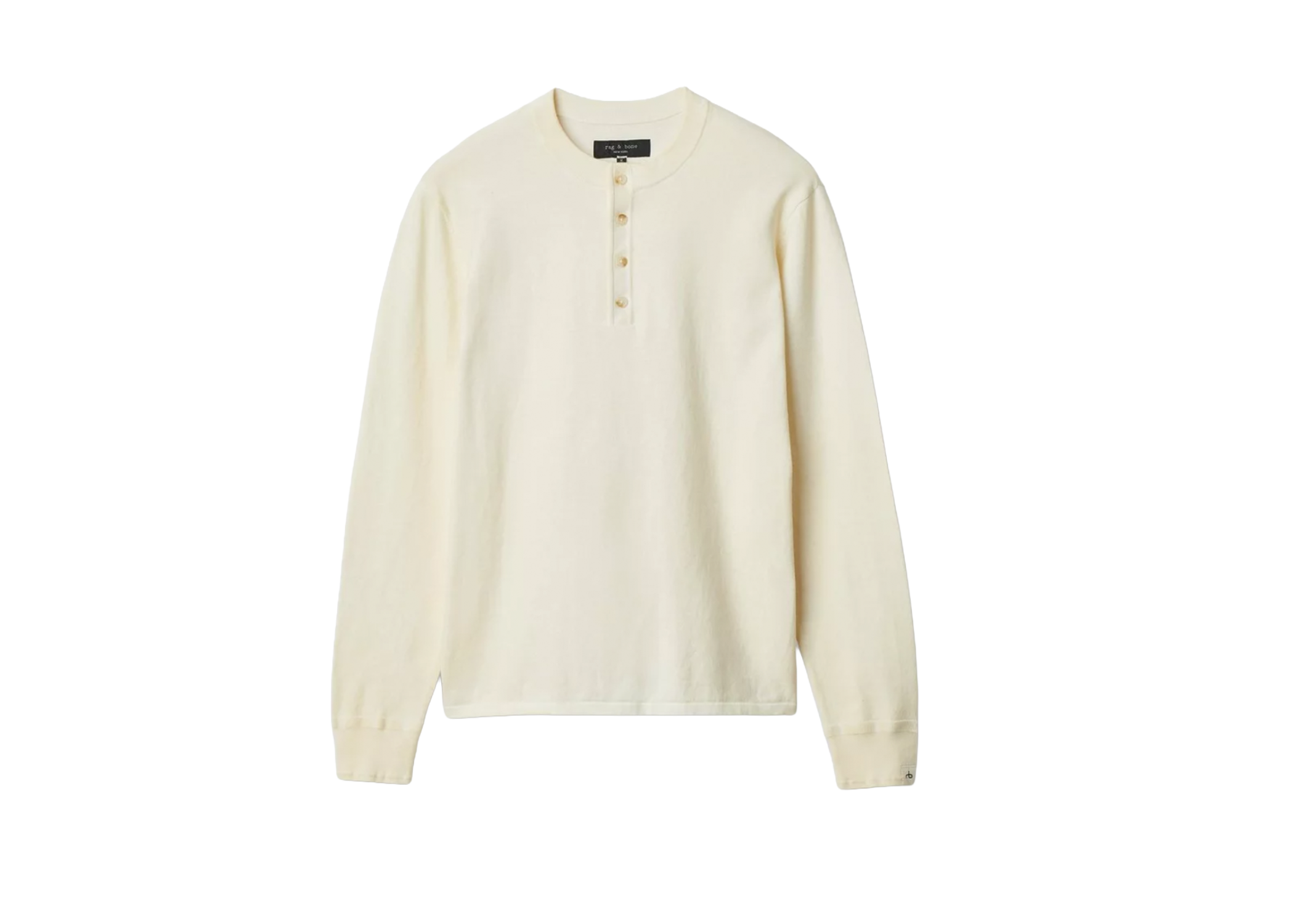 Rag & Bone Washed Cotton Henley Sweater