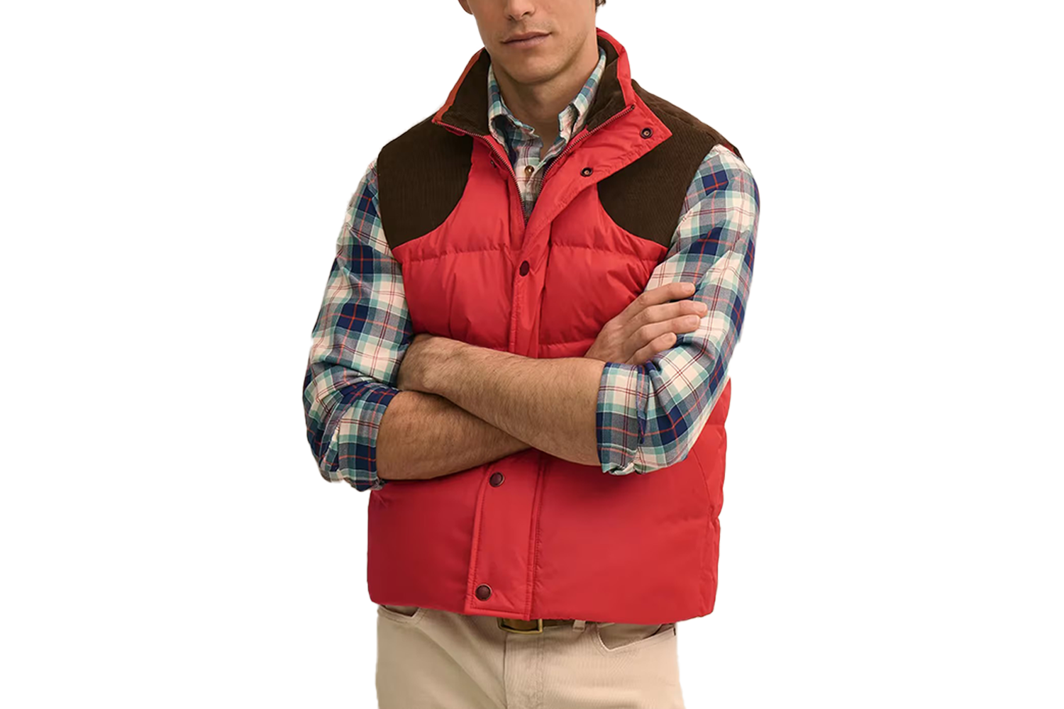 Brooks Brothers Corduroy Yoke Puffer Vest