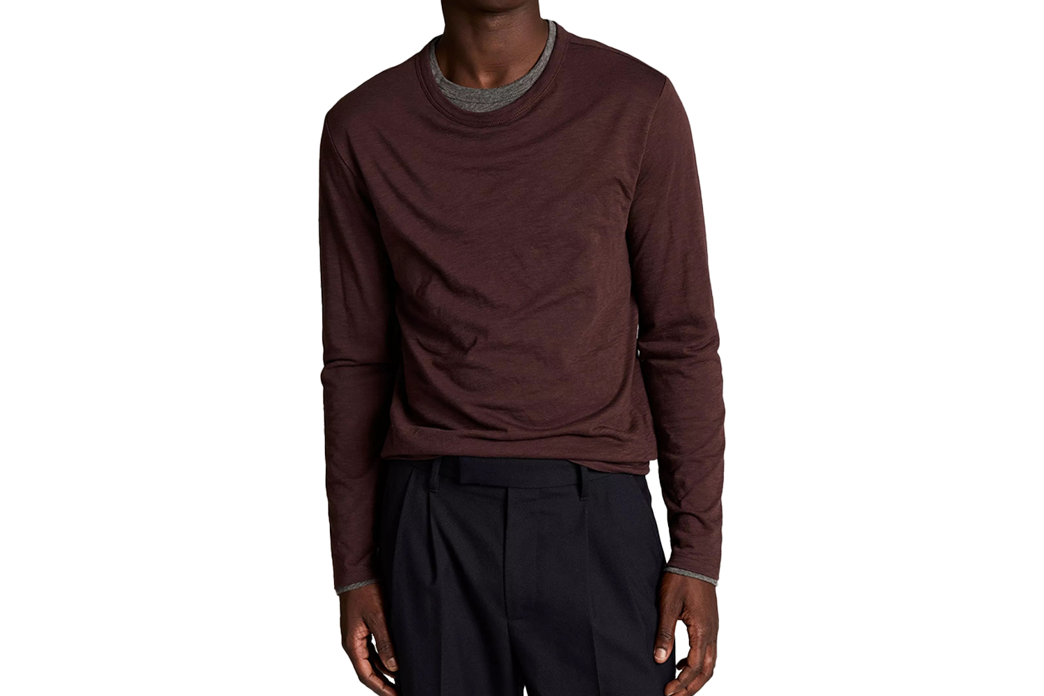 Vince Slub Pima Cotton Double-Layer T-Shirt